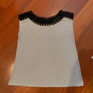 Loft Navy Striped Shell